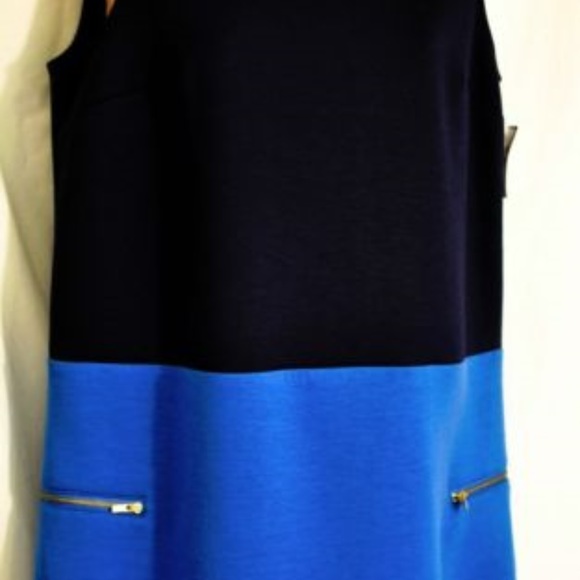 Navy Blue & Light Blue Dress - Picture 5 of 5